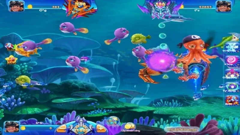 Cá lớn bắn đạn mạnh trong bắn cá hack xu